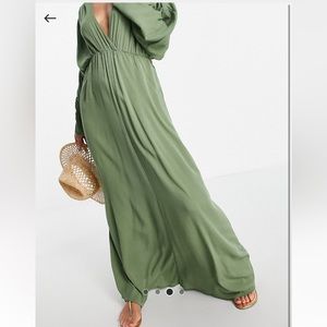 ASOS Green Maxi Beach Dress